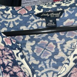 Lucky Brand Blue and Pink Patterned Shirt